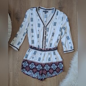 Kendall & Kylie Multicolor Boho Paisley Romper XS